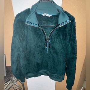 💫🆕 Sonoma Emerald Green Fleece Pullover with Zipper 💫